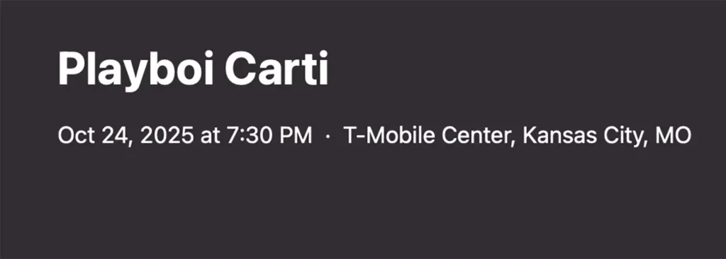 Playboi Carti at T-Mobile Center